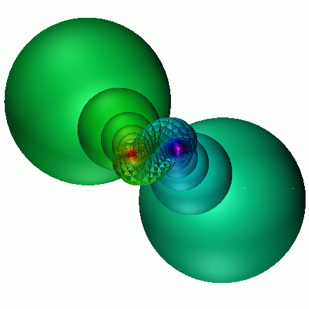 fundamental domain from outside hyperbolic space of group generated by element with trace .2+.2i